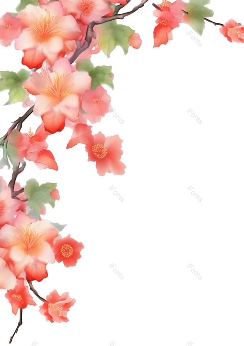粉红色的花图片,白色背景元素,樱花PNG,灰色背景免抠素材
